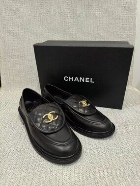 Chanel Women's Black Loafers